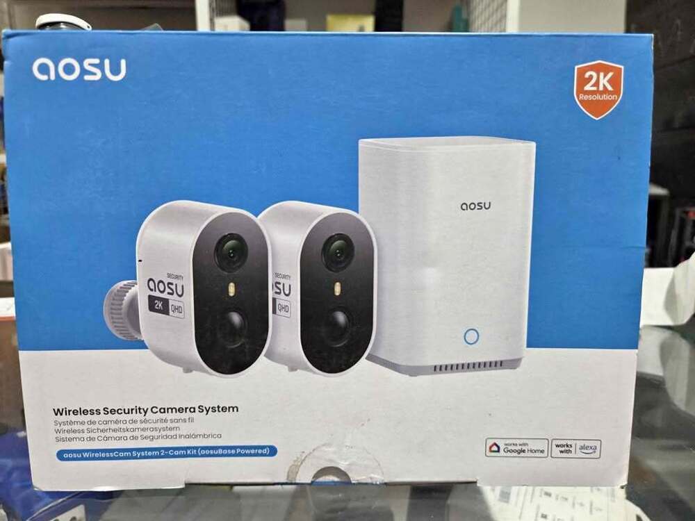 aosu Security Cameras Wireless Outdoor Home System, True 2K HD, Color Night Visi